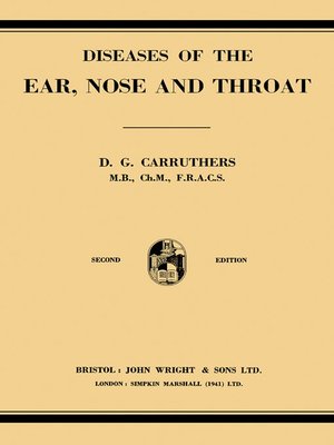 cover image of Diseases of the Ear, Nose, and Throat